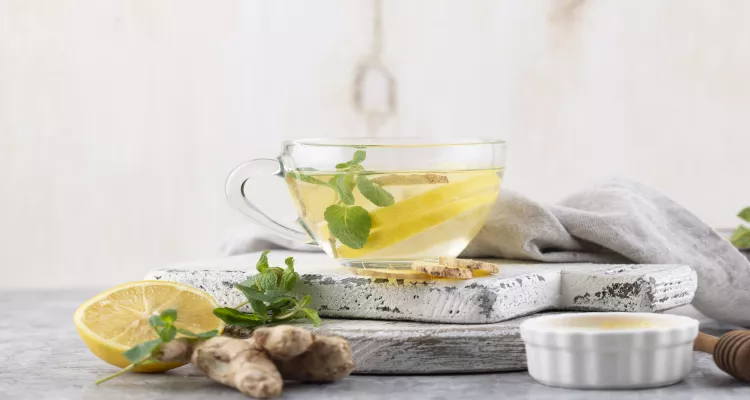Ginger tea for nausea relief and natural health