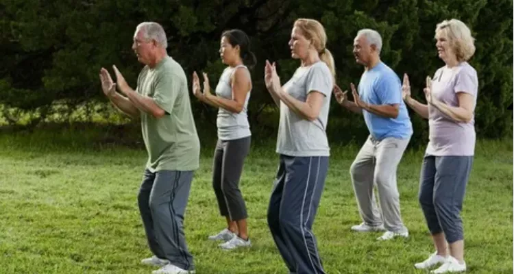 eniors walking in park as a simple exercise for elderly cognitive health