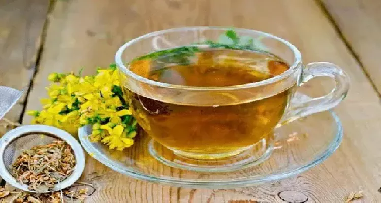 St. John’s Wort tea and capsules, part of scientific evidence for its use in mild depression.