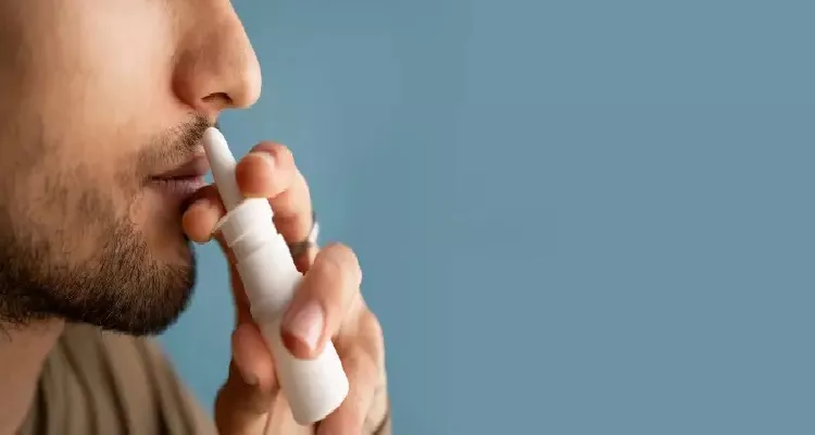 Using homemade nasal spray, part of how to relieve nasal congestion naturally.